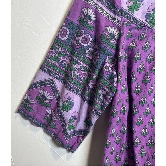 Purple block print shirt - Picture 4 of 12